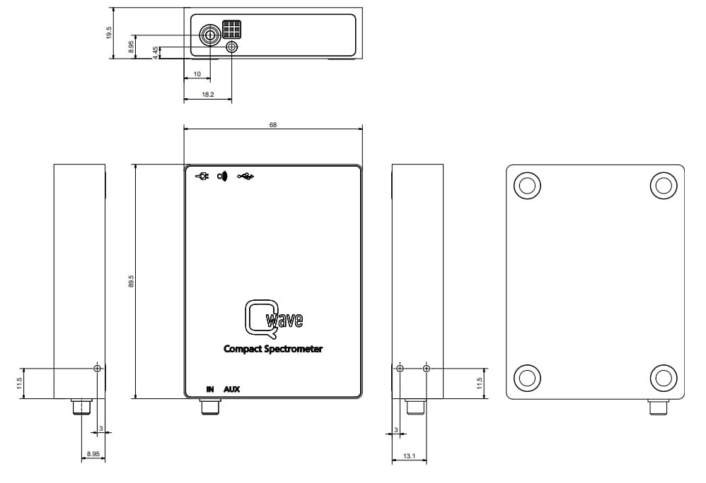 Schematic - Broadcom Qwave AFBR-S20W1x Spectrometers